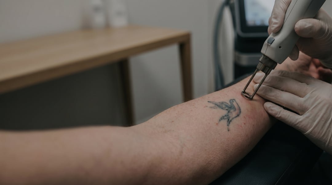 Sesión de eliminación de tatuajes con láser en Real Black Tattoo