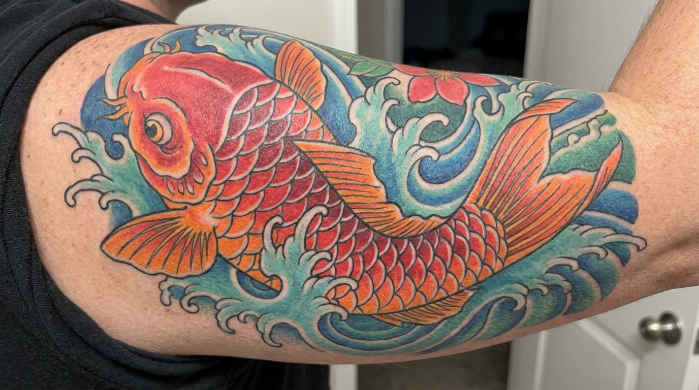 Cover-up realizado sobre un tatuaje previamente aclarado con láser