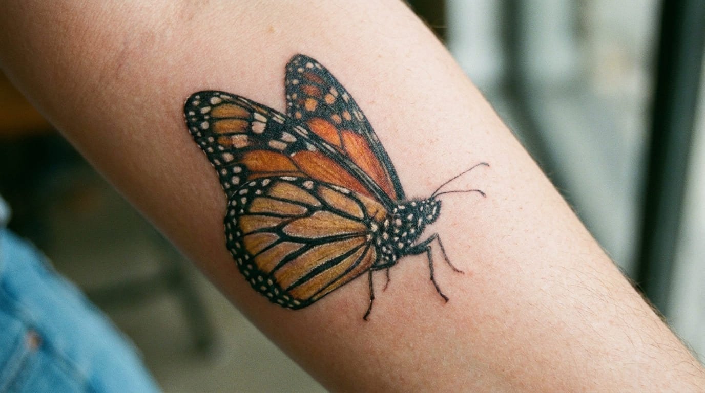 Tatuaje de microrealismo a color cicatrizado