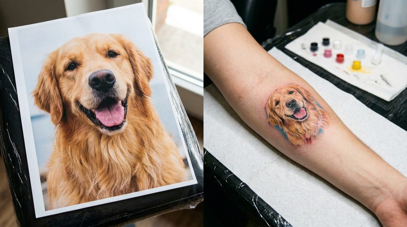 Referencia para un tatuaje de microrealismo a color