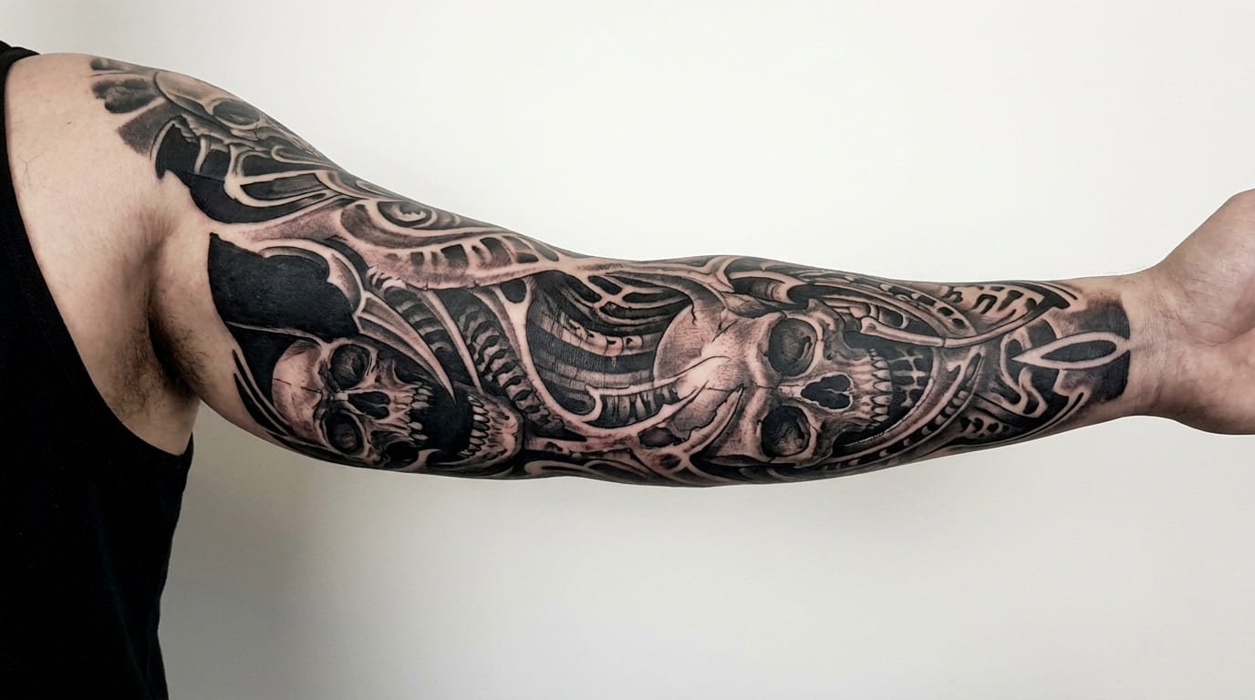 Tatuaje con alta densidad y cantidad de tinta antes de su eliminación con láser